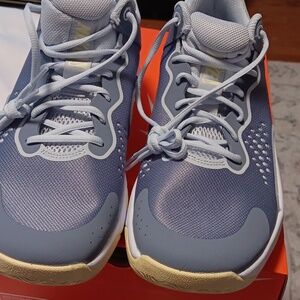 Mens 11 nike fly by mid 3 ashen slate citron grey,yellow, white